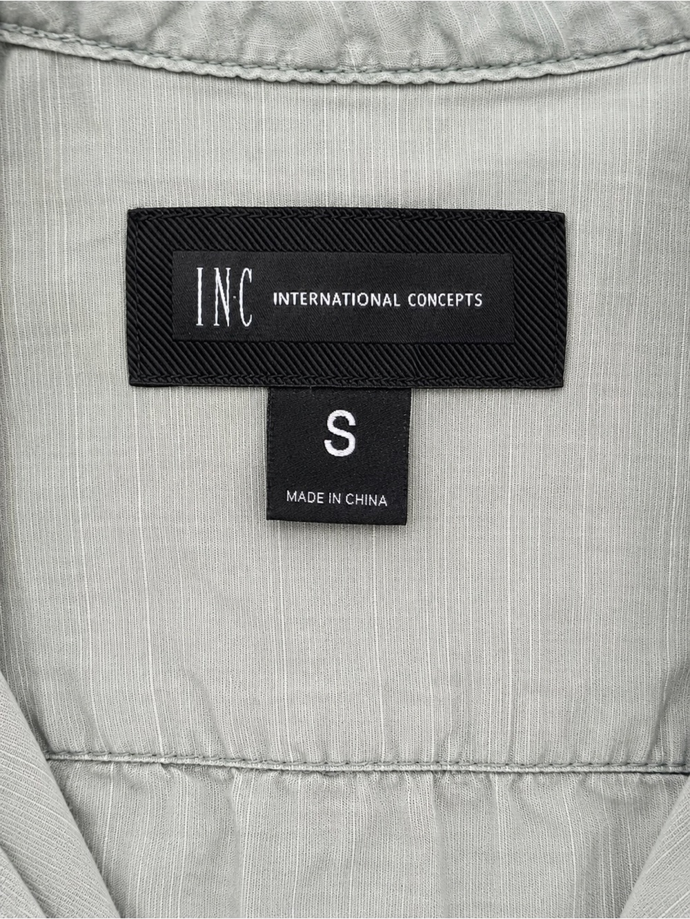 INC International Concepts Sage‎ Green Utility Roll Tab Button-Up Shirt - Picture 8 of 8